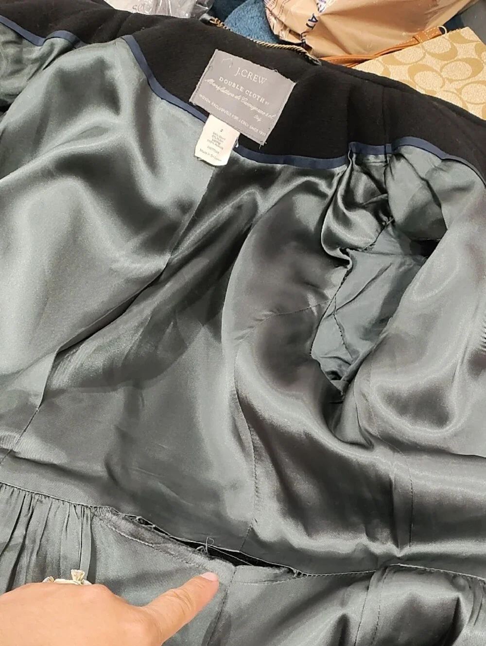 J. Crew tailored pea